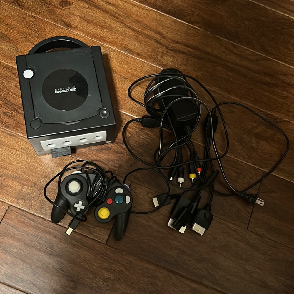 GameCube with Mario Baseball Game